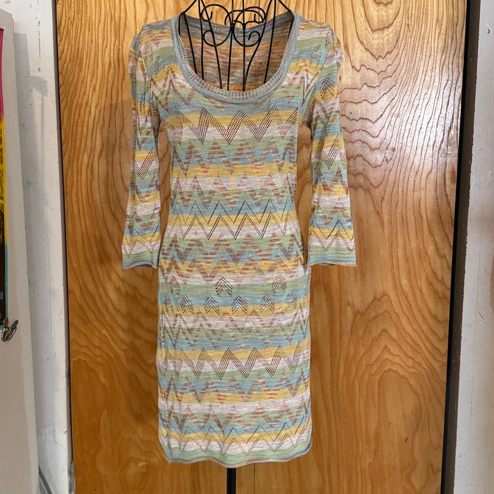 Vintage Chevron Knit Dress